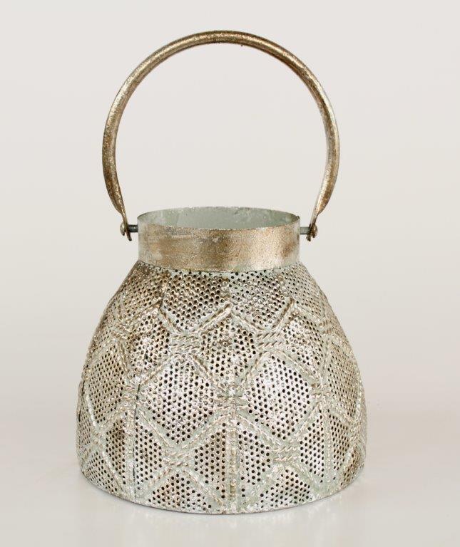 Silver Candle Holder With Handle
